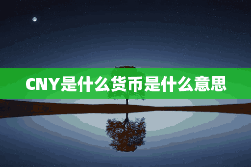 CNY是什么货币是什么意思